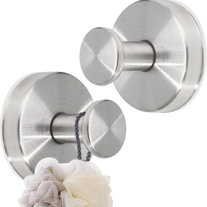 2 PCS Suction Cup Hooks for Shower,Removable Shower Towel Hooks Suction Hooks No Drill Hook for Glass Door, Mirror, Windows, Tile, Robe, Bathroom Suction Hook