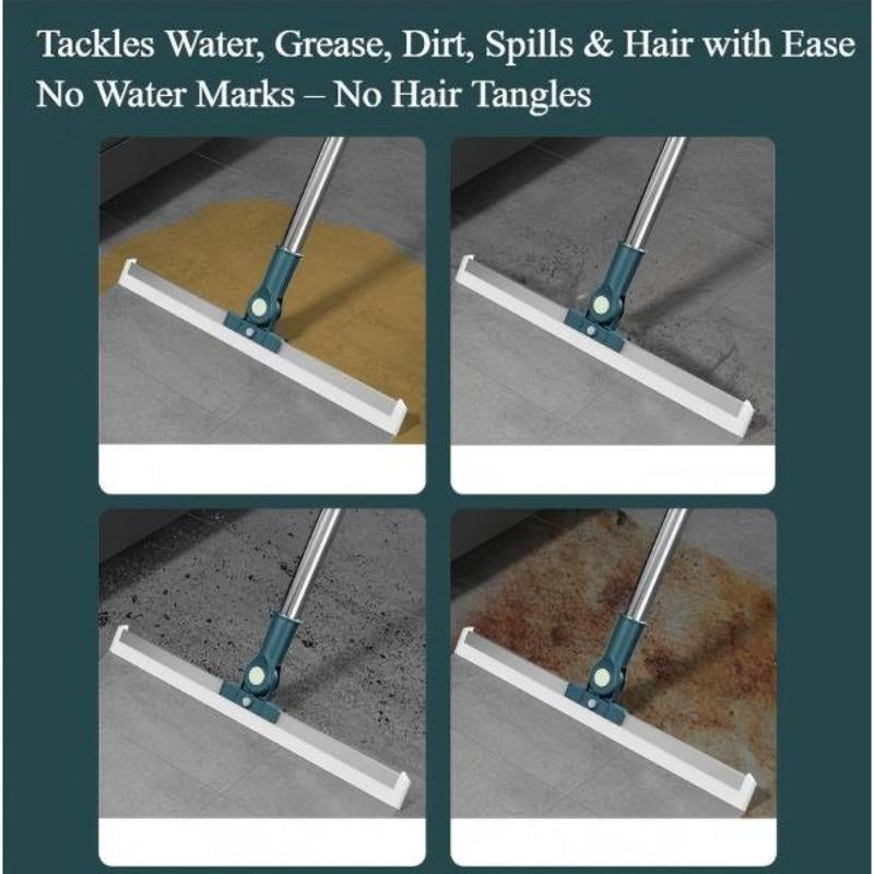 3 In1 Multifunctional,Liquids,Pet Hair Tile,Dirt,Hardwood Floors,Mop All Surface Sweeper and Squeegee for Wet and Dry Cleaning Dust,1 Counthome Retractable Silicone Floor Squeegee Bathroom Glass Floor Squeegee.