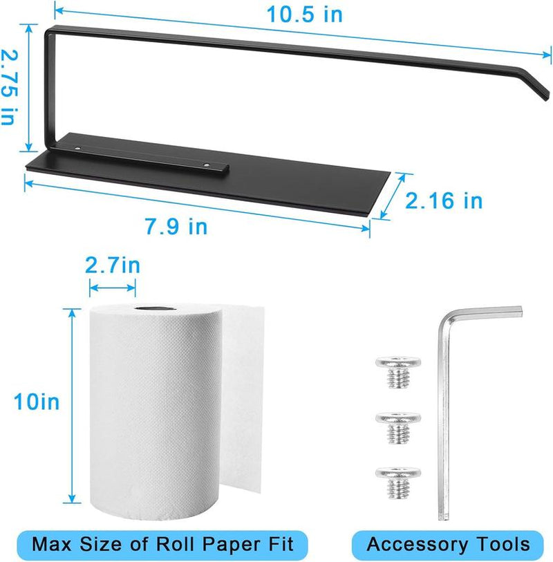Magnetic Paper Towel Holder for Fridge, Wall Mount Organizer for Paper Towels, Rolls, Bathroom, Toilet, Pantry, RV & Kitchen Storage