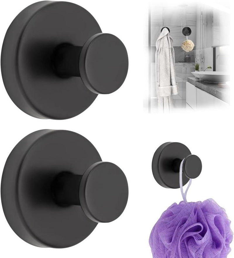 2 PCS Suction Cup Hooks for Shower,Removable Shower Towel Hooks Suction Hooks No Drill Hook for Glass Door, Mirror, Windows, Tile, Robe, Bathroom Suction Hook