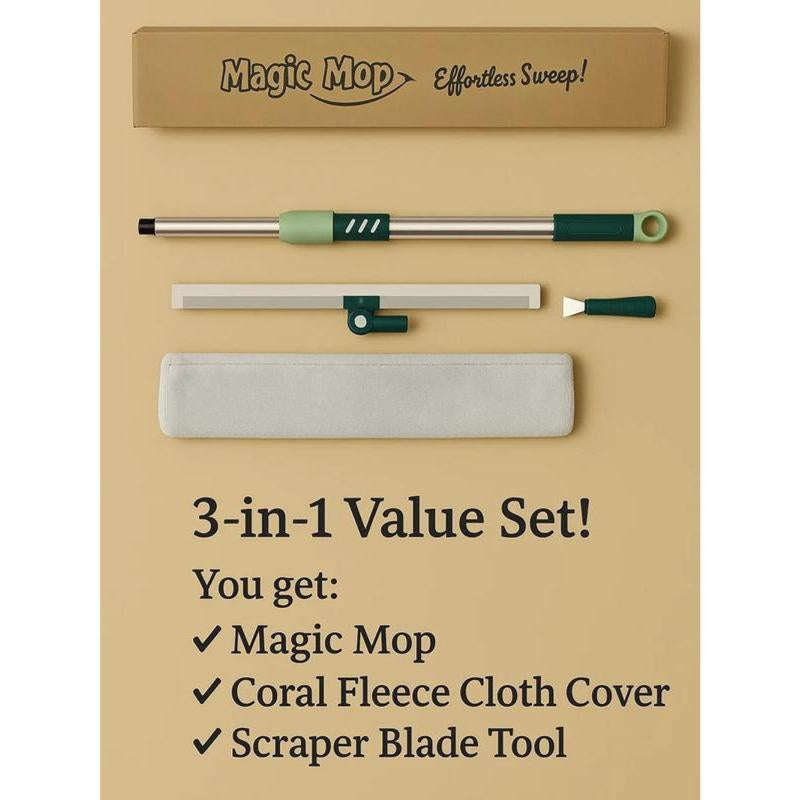 3 In1 Multifunctional,Liquids,Pet Hair Tile,Dirt,Hardwood Floors,Mop All Surface Sweeper and Squeegee for Wet and Dry Cleaning Dust,1 Counthome Retractable Silicone Floor Squeegee Bathroom Glass Floor Squeegee.