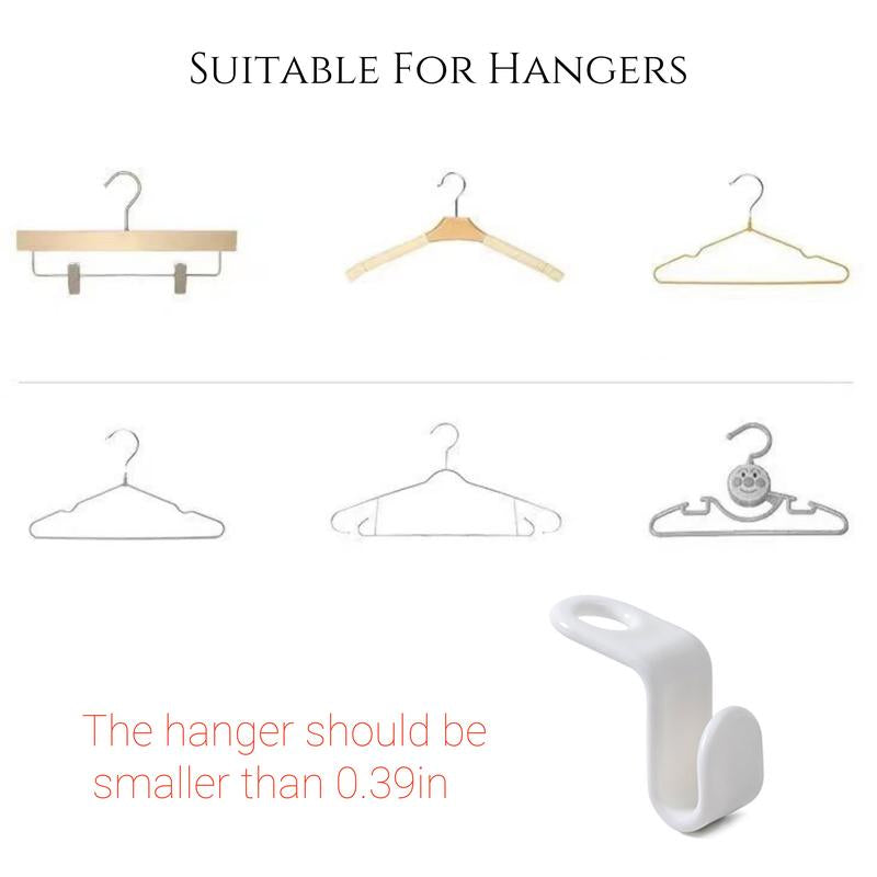 20 Counts Hanger Connector Hooks for Clothes Storage，Space Saving Organizer，Space Saver Hangers，Hangers Accessory