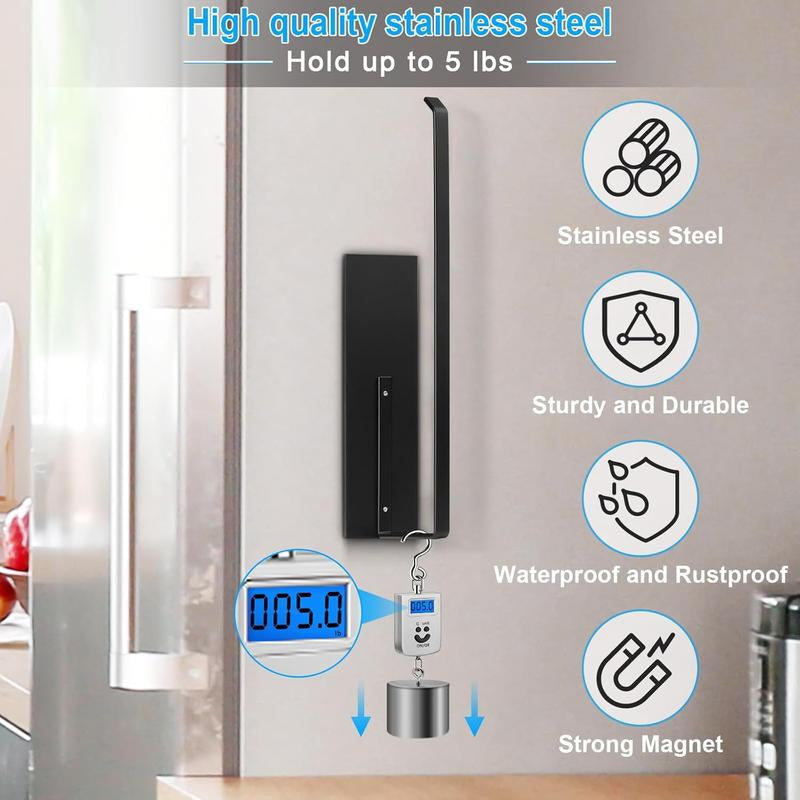 Magnetic Paper Towel Holder for Fridge, Wall Mount Organizer for Paper Towels, Rolls, Bathroom, Toilet, Pantry, RV & Kitchen Storage